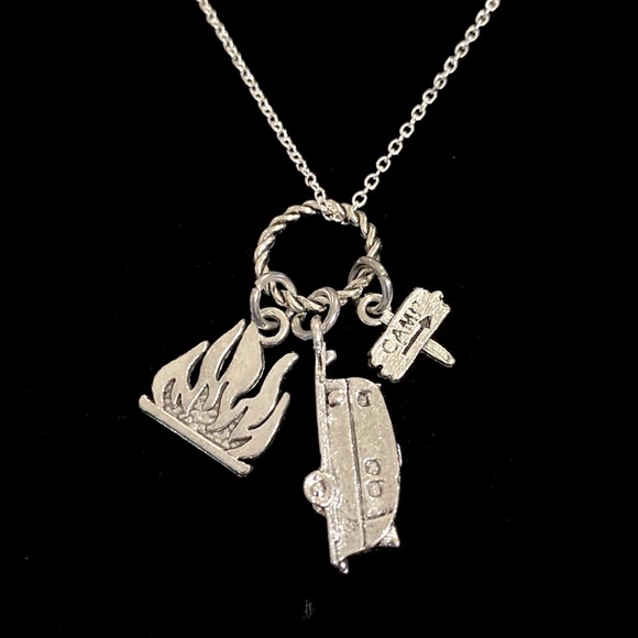 Camping Charm Necklace RV Road Trip - Picture 5 of 8